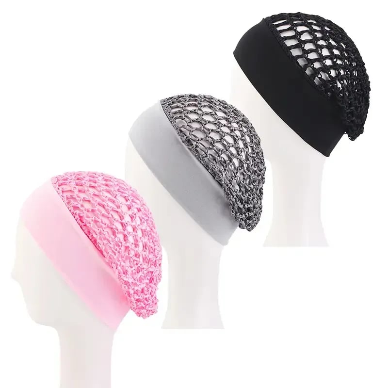 💖Hot 50% OFF🌹🌙 3-Piece Stretchy Wide-Edge Sleeping Cap Set