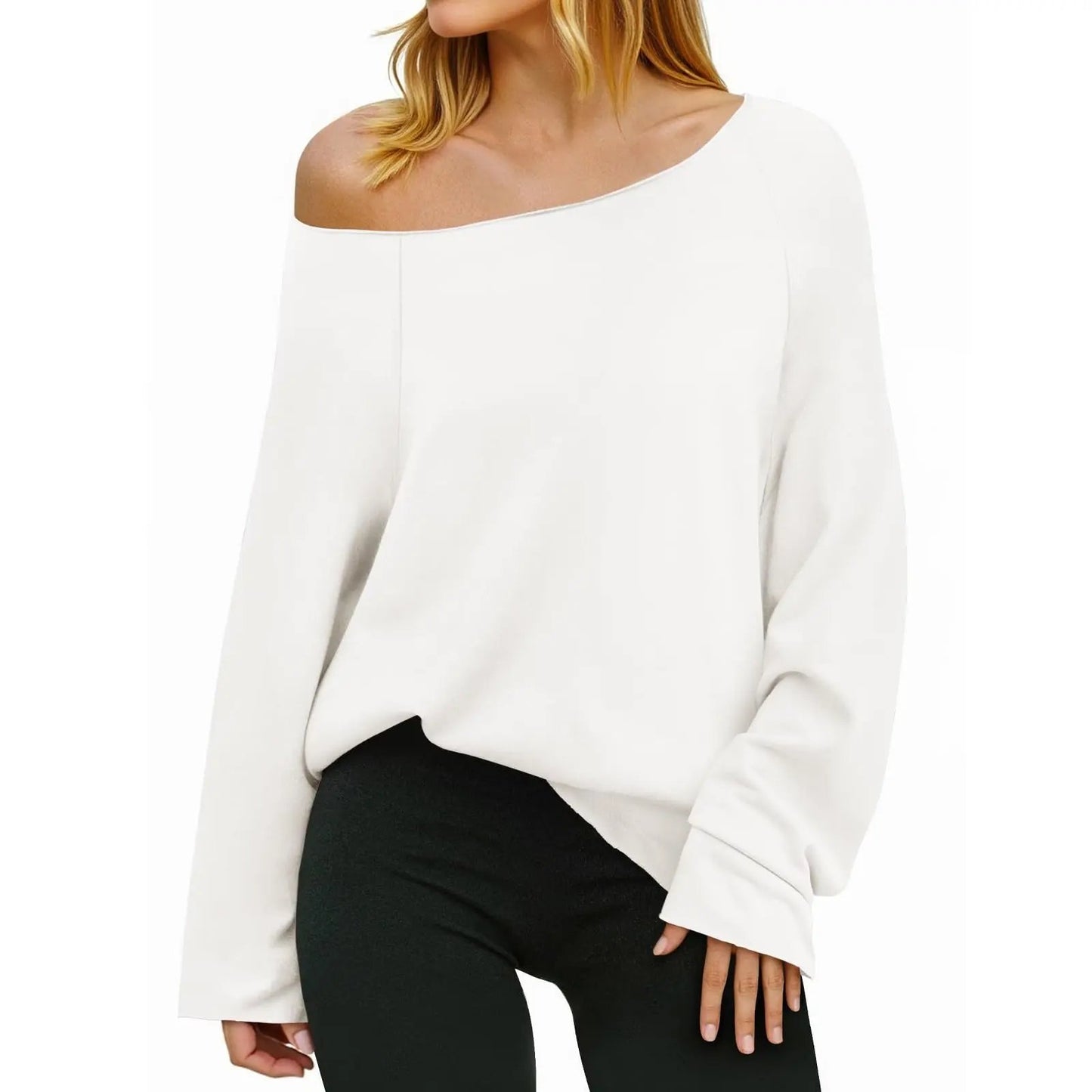Women's Off-Shoulder Thin Sweatshirt