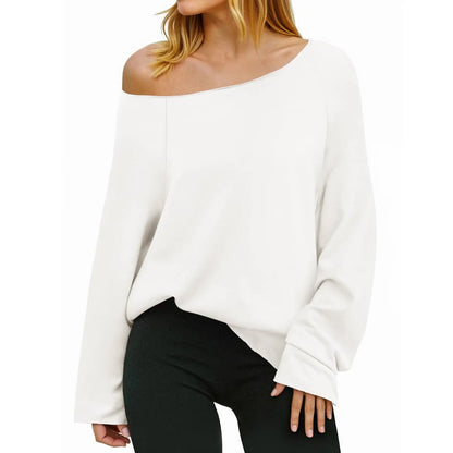 Women's Off-Shoulder Thin Sweatshirt
