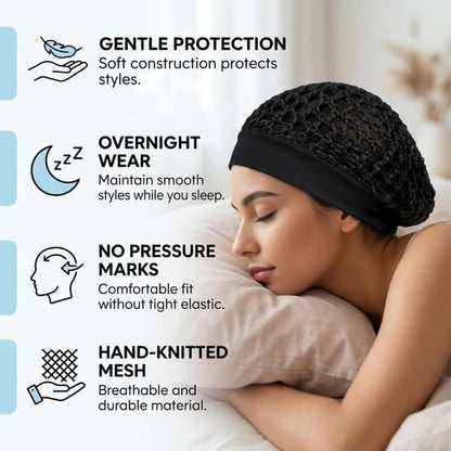 💖Hot 50% OFF🌹🌙 3-Piece Stretchy Wide-Edge Sleeping Cap Set