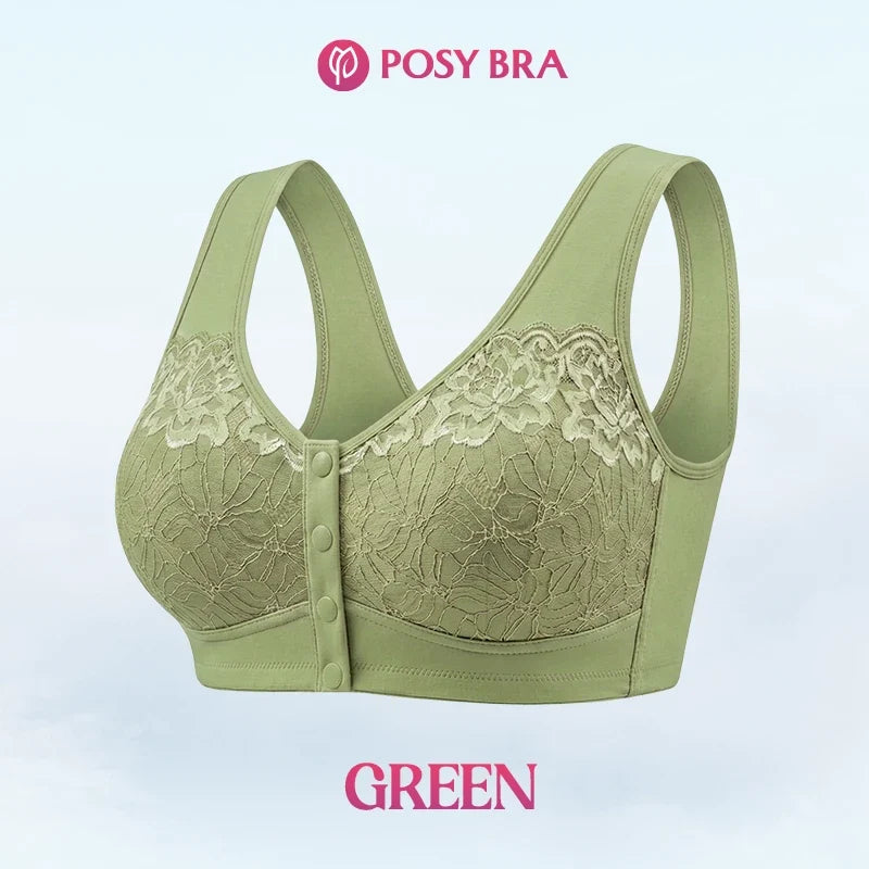 Posy Bra - Front Closure Breathable Cotton Lifting Bra for Seniors