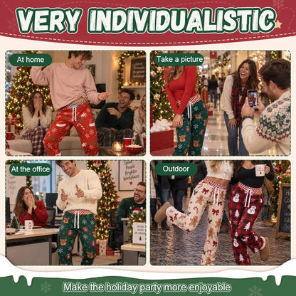 🎄 Christmas Lounge Pants – Playful Festive Print Loungewear for Holiday Nights