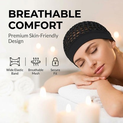 💖Hot 50% OFF🌹🌙 3-Piece Stretchy Wide-Edge Sleeping Cap Set
