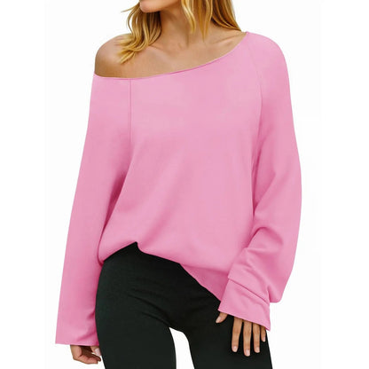 Women's Off-Shoulder Thin Sweatshirt