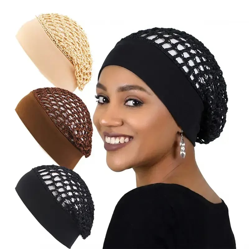 💖Hot 50% OFF🌹🌙 3-Piece Stretchy Wide-Edge Sleeping Cap Set