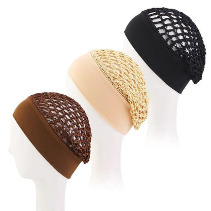 💖Hot 50% OFF🌹🌙 3-Piece Stretchy Wide-Edge Sleeping Cap Set