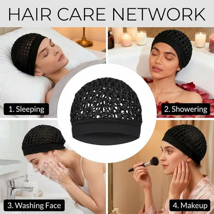 💖Hot 50% OFF🌹🌙 3-Piece Stretchy Wide-Edge Sleeping Cap Set