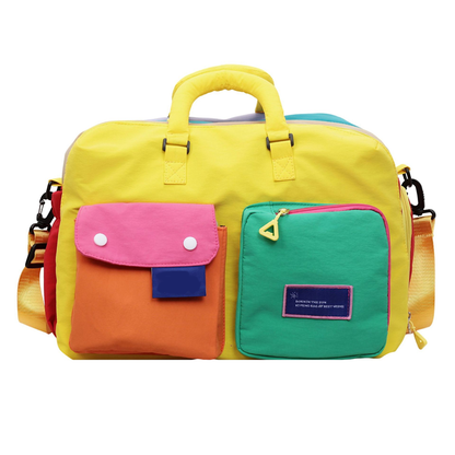 🔥Last Day Sale 60% OFF⏰🛍️🧳🎒👜Casual Color Block Overnight Bag – Spacious & durable – Perfect for gym, travel or weekend trips – lightweight with carry handles🎁