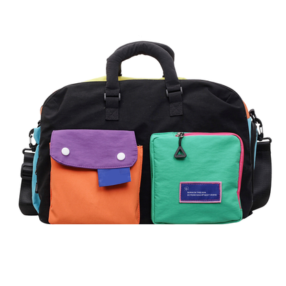 🔥Last Day Sale 60% OFF⏰🛍️🧳🎒👜Casual Color Block Overnight Bag – Spacious & durable – Perfect for gym, travel or weekend trips – lightweight with carry handles🎁