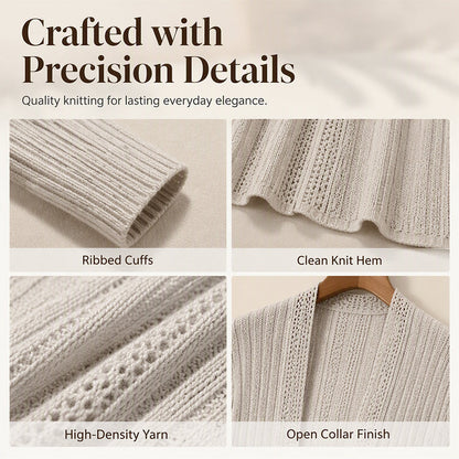 🌸LAST DAY SALE ONLY 32.99!!🌻🧥Women's Soft Knit Open-Front Cardigan – Elegant & Easy to Layer