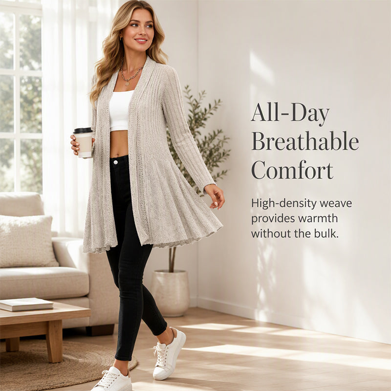 🌸LAST DAY SALE ONLY 32.99!!🌻🧥Women's Soft Knit Open-Front Cardigan – Elegant & Easy to Layer