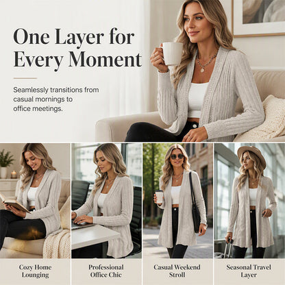 🌸LAST DAY SALE ONLY 32.99!!🌻🧥Women's Soft Knit Open-Front Cardigan – Elegant & Easy to Layer