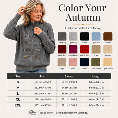 🥳💞LAST DAY SALE ONLY $39.99!!🧥Women's Casual Double Zipper Sweater Jacket🎁