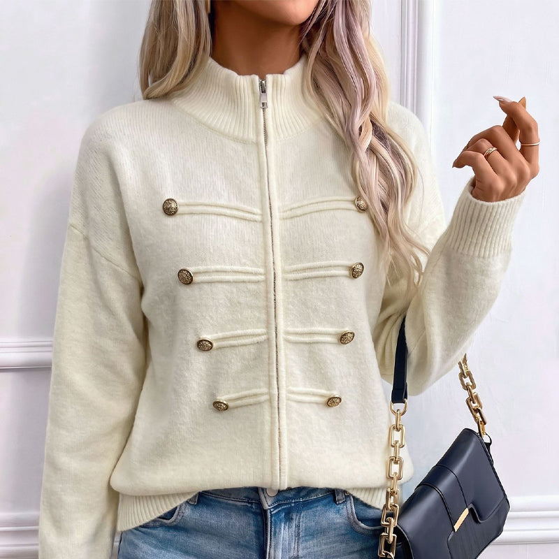 🥳💞LAST DAY SALE ONLY $39.99!!🧥Women's Casual Double Zipper Sweater Jacket🎁