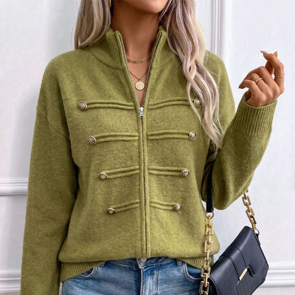 🥳💞LAST DAY SALE ONLY $39.99!!🧥Women's Casual Double Zipper Sweater Jacket🎁